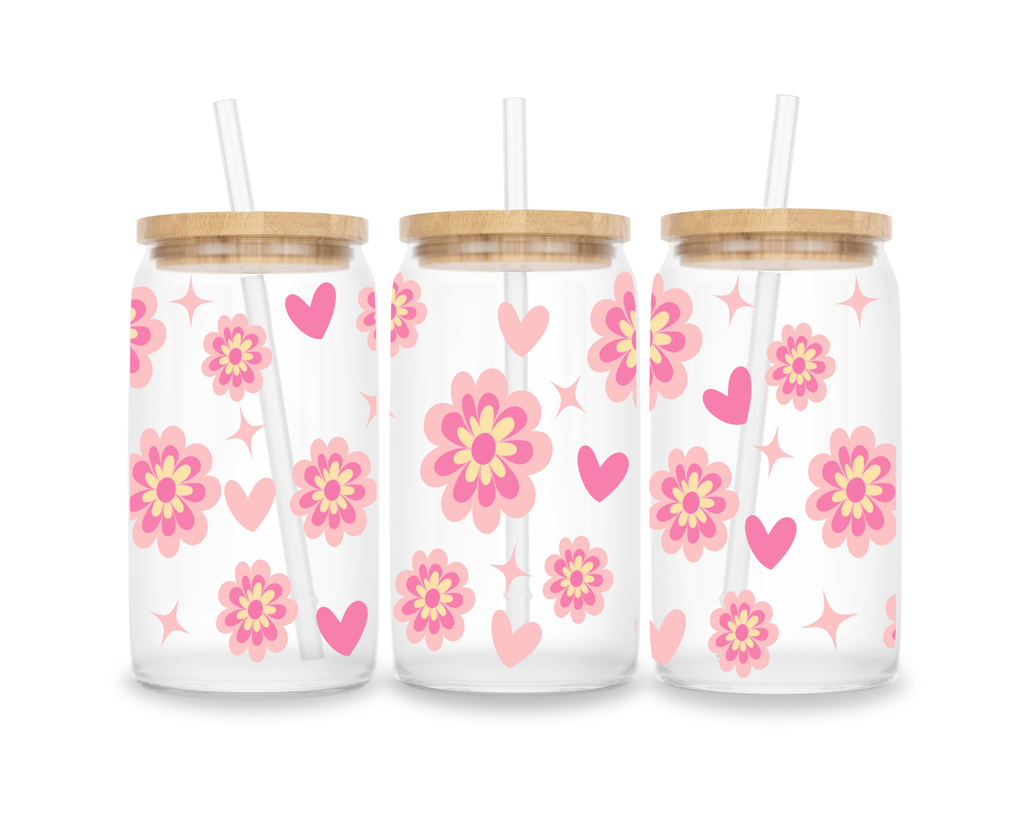 16oz Pink Retro Cup